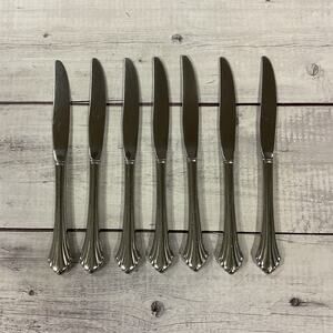 Oneida BANCROFT Stainless Steel Flatware Set Of 7 Dinner Knives‎